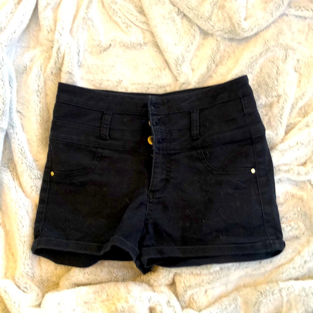 Black high waisted shorts